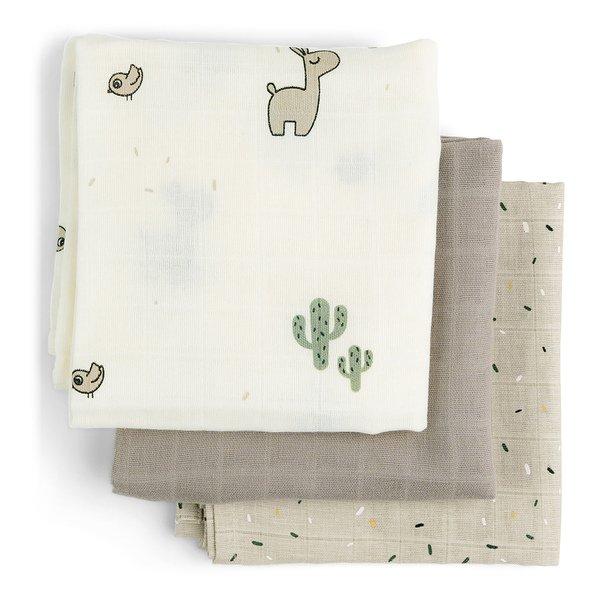 Image of Burp Cloth 3-pack Go Unisex Sand ONE SIZE