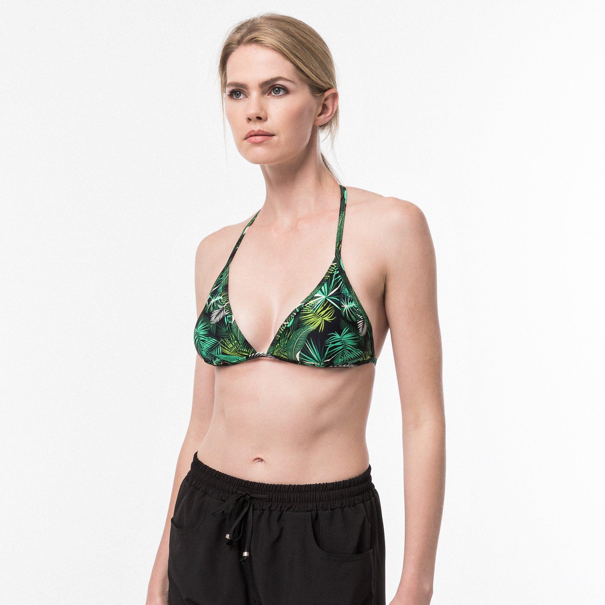 Image of Bikini Oberteil, Triangel Unisex Olivegrün L