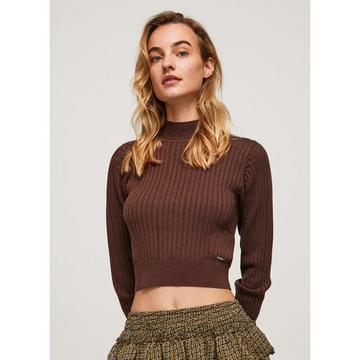 Pull, col montant, manches longues