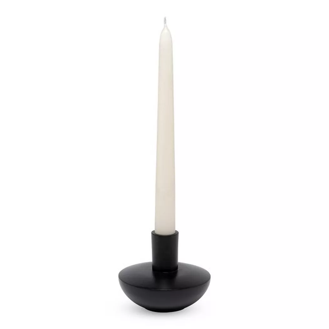 Manor - Kerzenhalter rund, H8cm,Ø10cm, Black