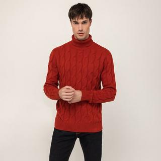 Manor Man Zopfrollkragen Pullover, Rollkragen, langarm 