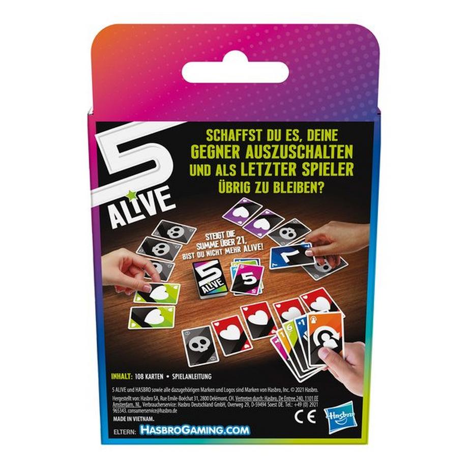 Hasbro Games  5 Alive Kartenspiel, Deutsch 