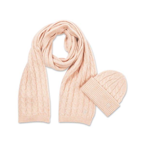 Image of Geschenk-set, Schal Und Mütze Damen Rosa ONE SIZE