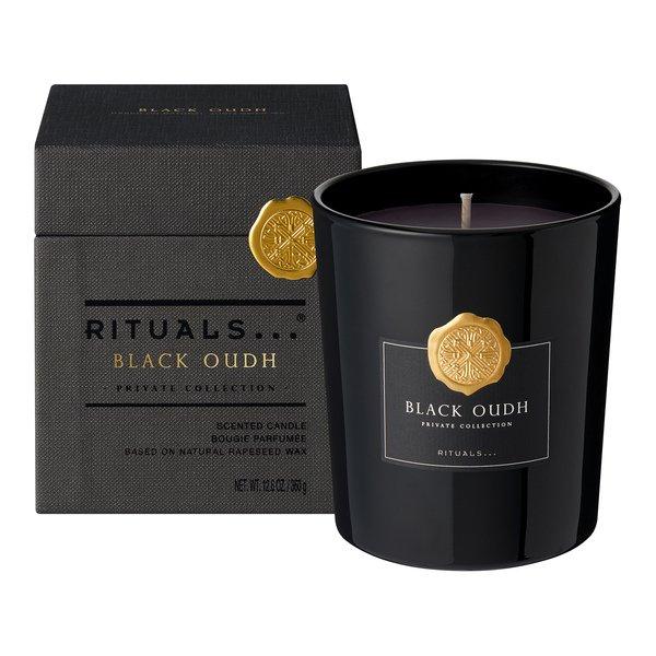 Kerze Rituals Duftkerze Black Oudh Rituals Home Set RITUALS Black Oudh  Luxus-Kerze 357 G Mit Holzig