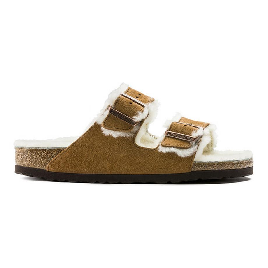 BIRKENSTOCK ARIZONA SHEARLING Sandales, plates 