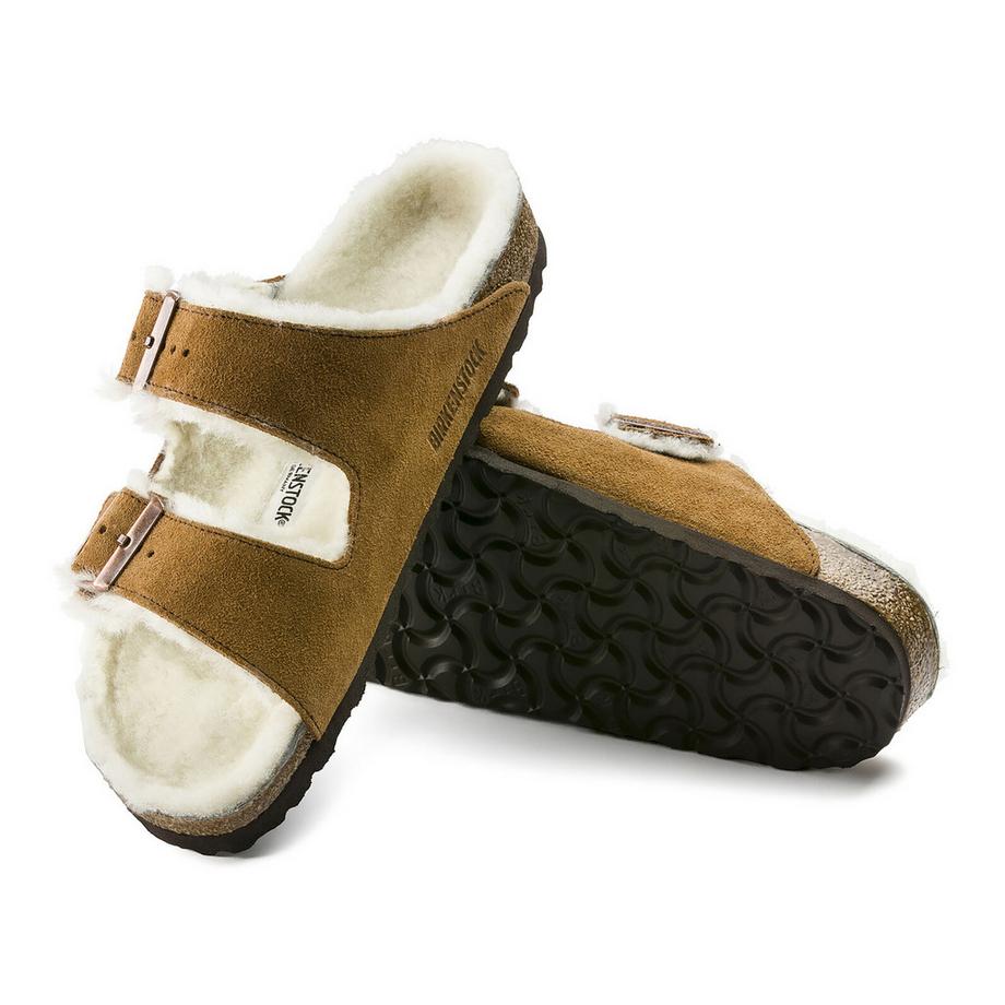 BIRKENSTOCK ARIZONA SHEARLING Sandales, plates 