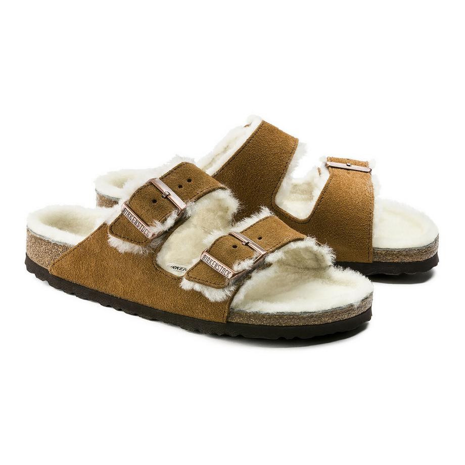 BIRKENSTOCK ARIZONA SHEARLING Sandales, plates 