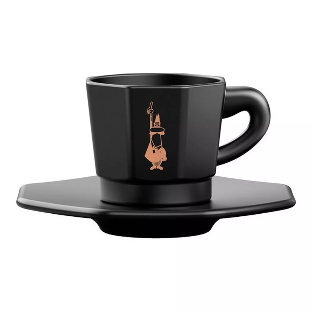 Bialetti - Tassen-Set, 80 ml, Black
