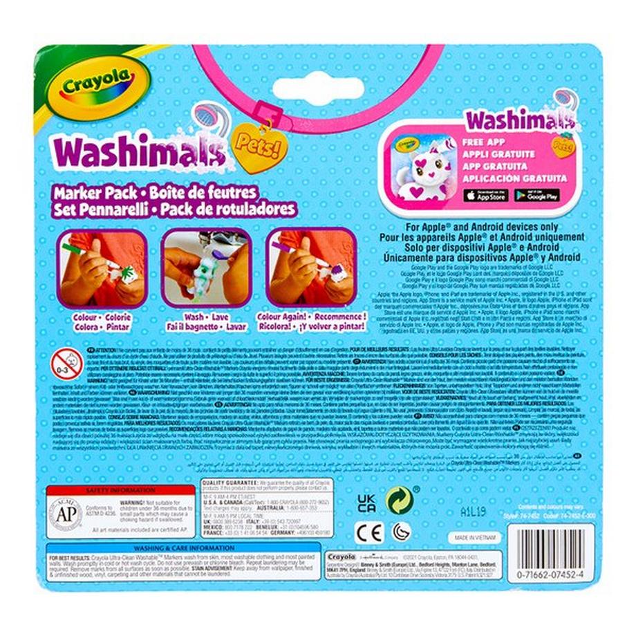 Crayola  Washimals 14 Feutres 