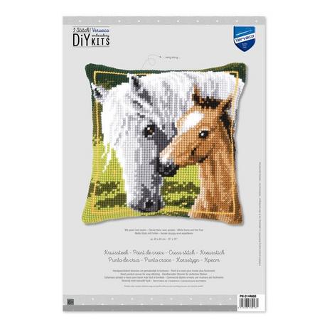 Vervaco Coussin au point de croix Cheval et poulain 