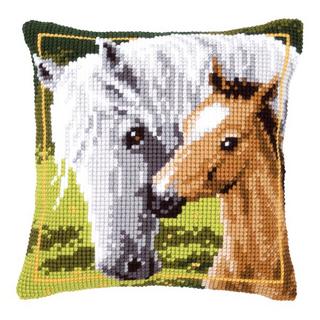 Vervaco Coussin au point de croix Cheval et poulain 