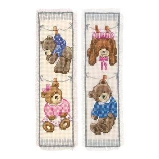 Vervaco Stickpackung Lesezeichen Geburtsbären 2er set 