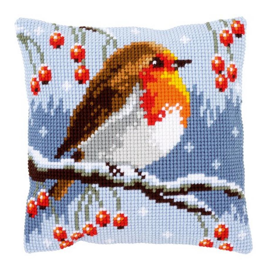 Vervaco Cuscino lavorato a punto croce Uccello 