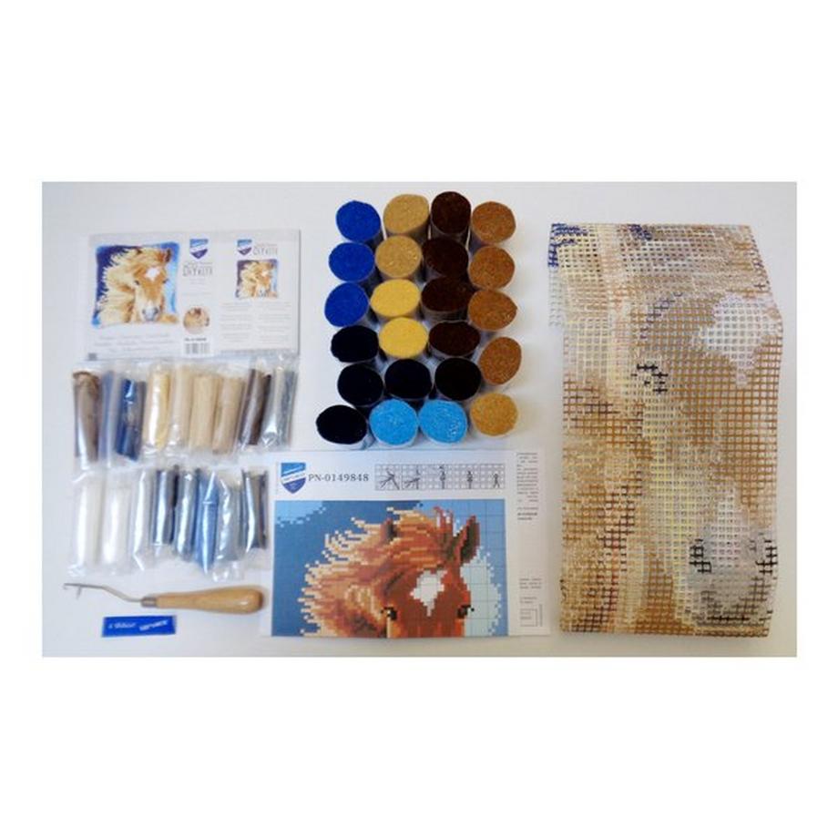 Vervaco Knüpfkissen Braunes Pferd 