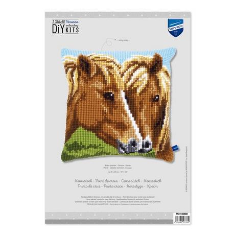 Vervaco Coussin au point de croix Chevaux 