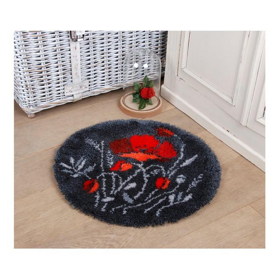 Vervaco Knüpfkissen Mohnblumen 