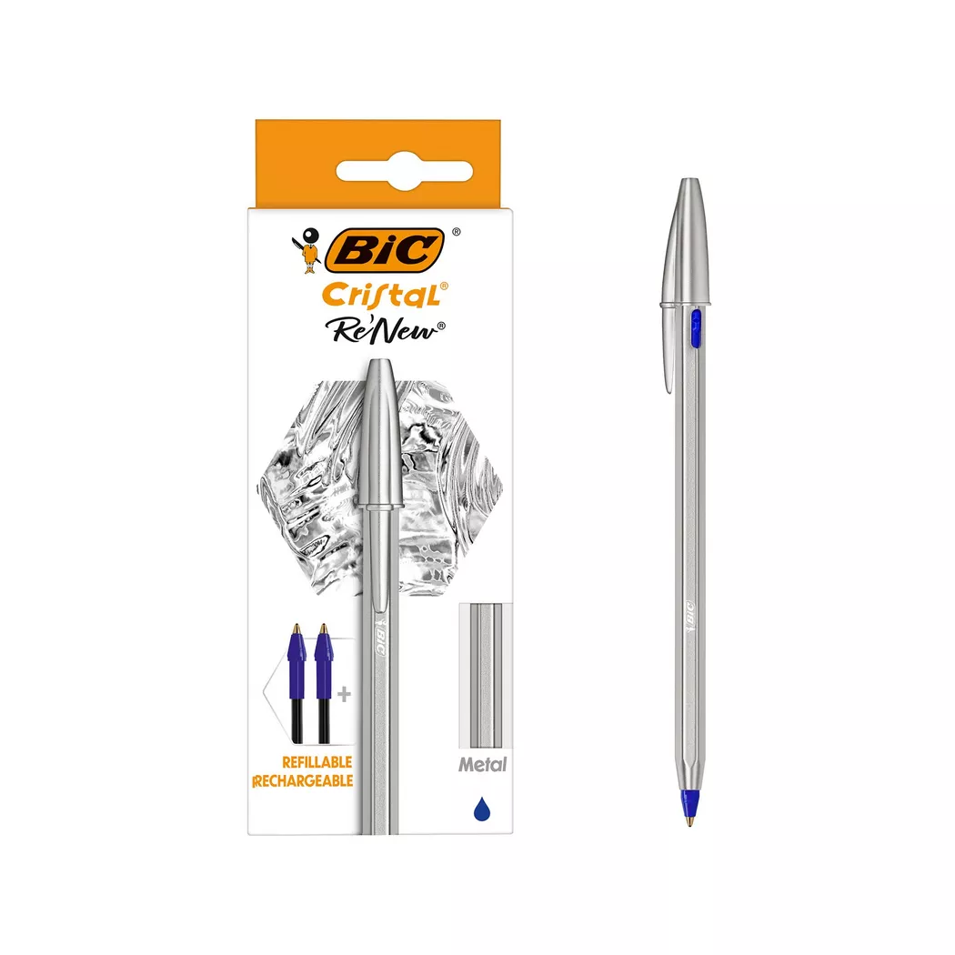 BIC Kugelschreiber Cristal RE, NEW, blau