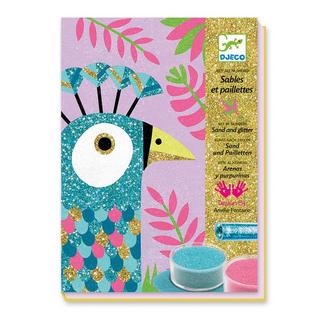 Djeco Kreativ-Set Sandbilder Bunte Vögel 