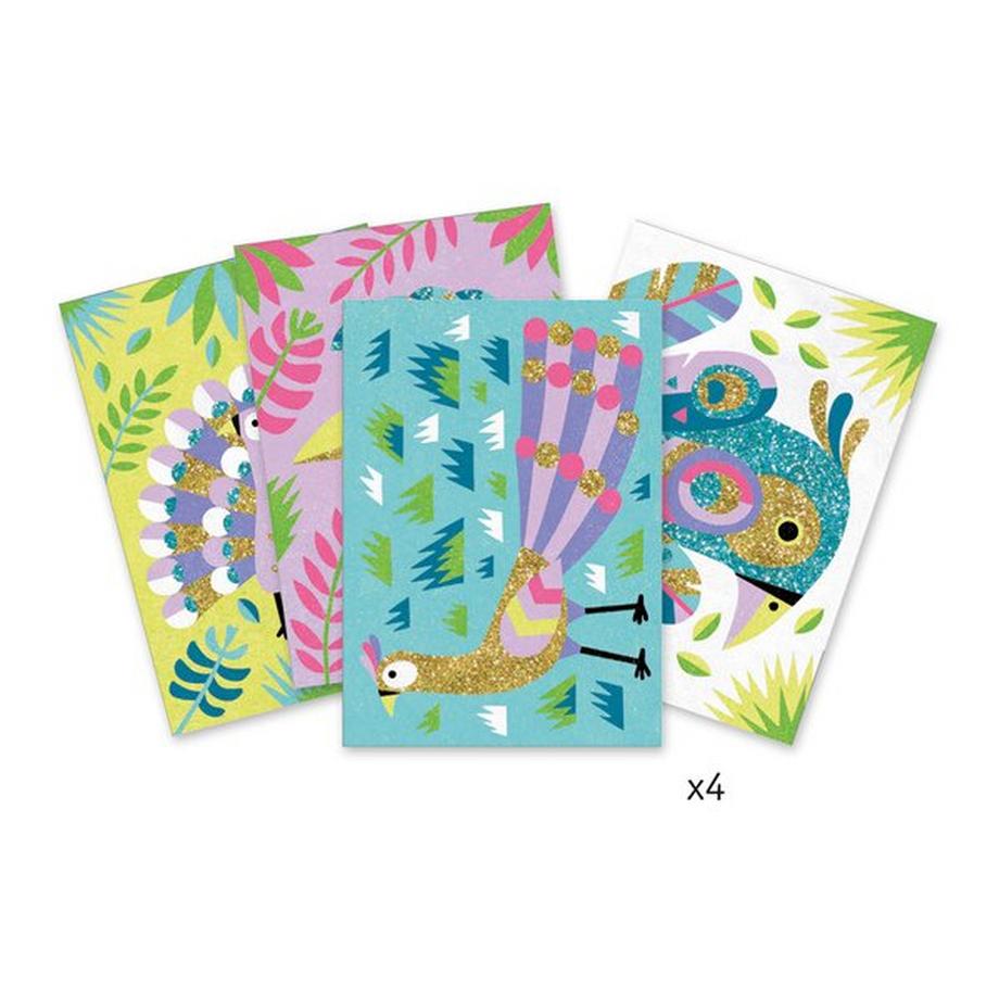 Djeco Loisirs créatifs, images en sable Colourful birds 