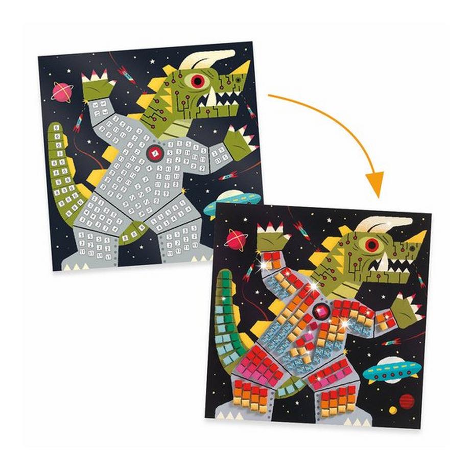 Djeco Set di artigianato mosaico Battaglia spaziale 