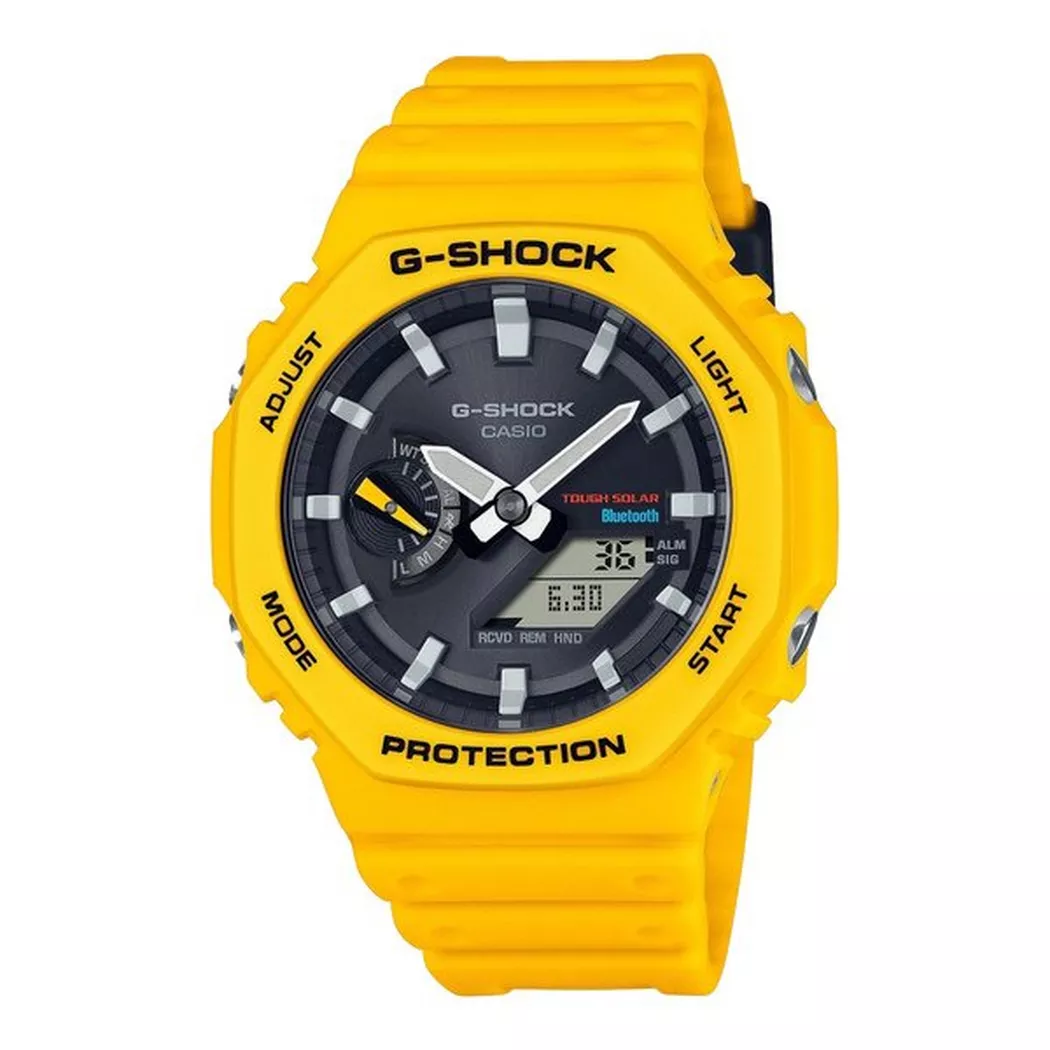 Casio G-Shock Bluetooth Solar 2100 Series Yellow Smartwatch GA-B2100C-9AER