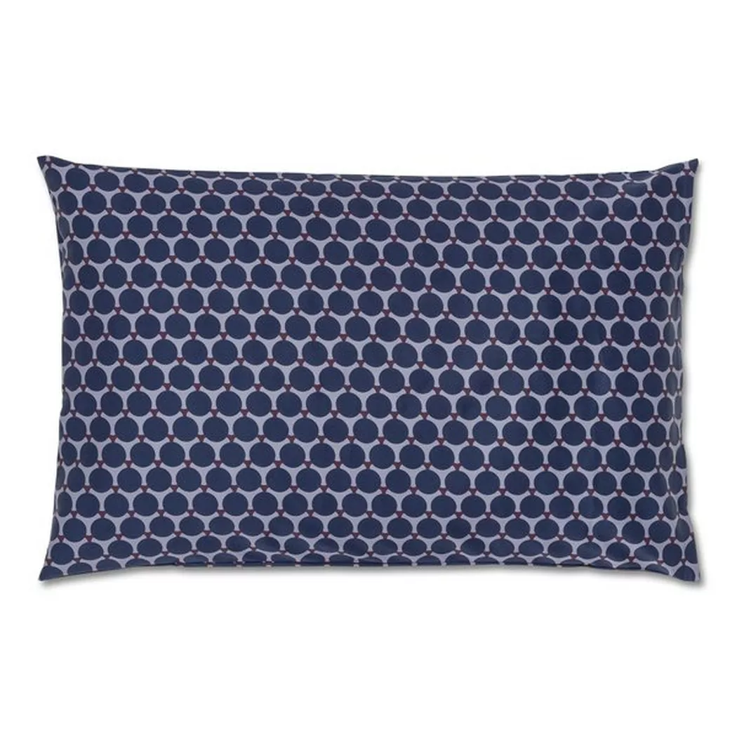 Manor - Kissenbezug, Briatico Gemusterter Satin Kissenbezug, 60 x 60 cm, Blau