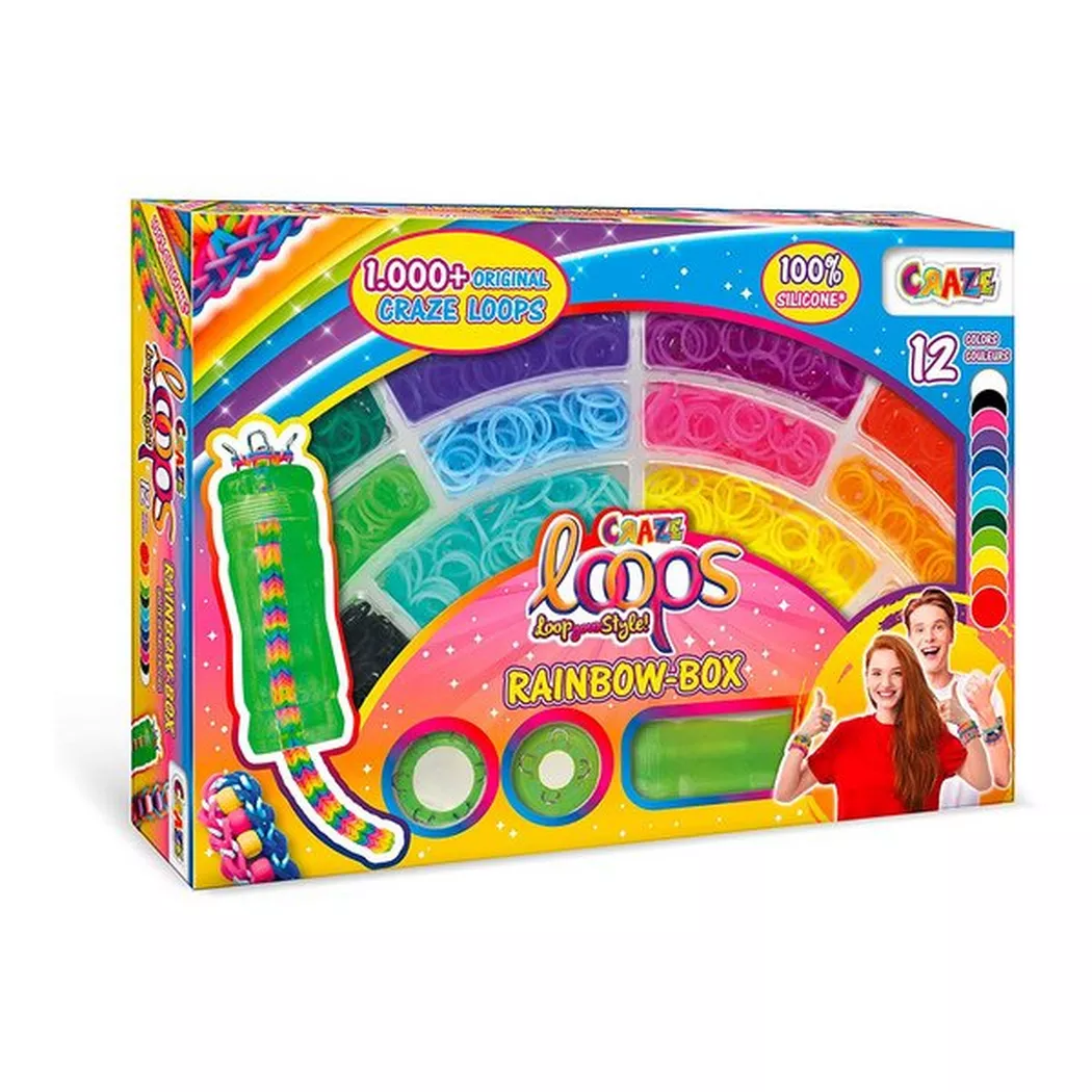 Craze Loops Rainbow Box Bracelet Making Kit Multicolor