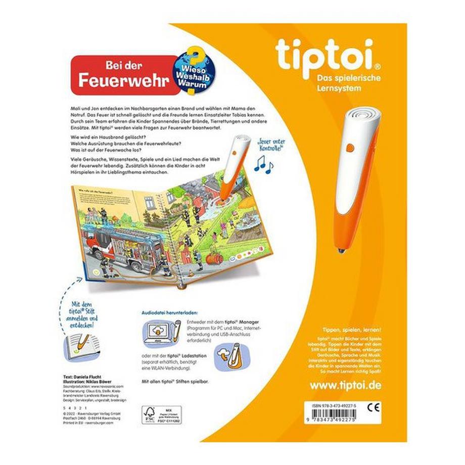 tiptoi  Tiptoi - Wieso? Weshalb? Warum? Bei der Feuerwehr, Deutsch 