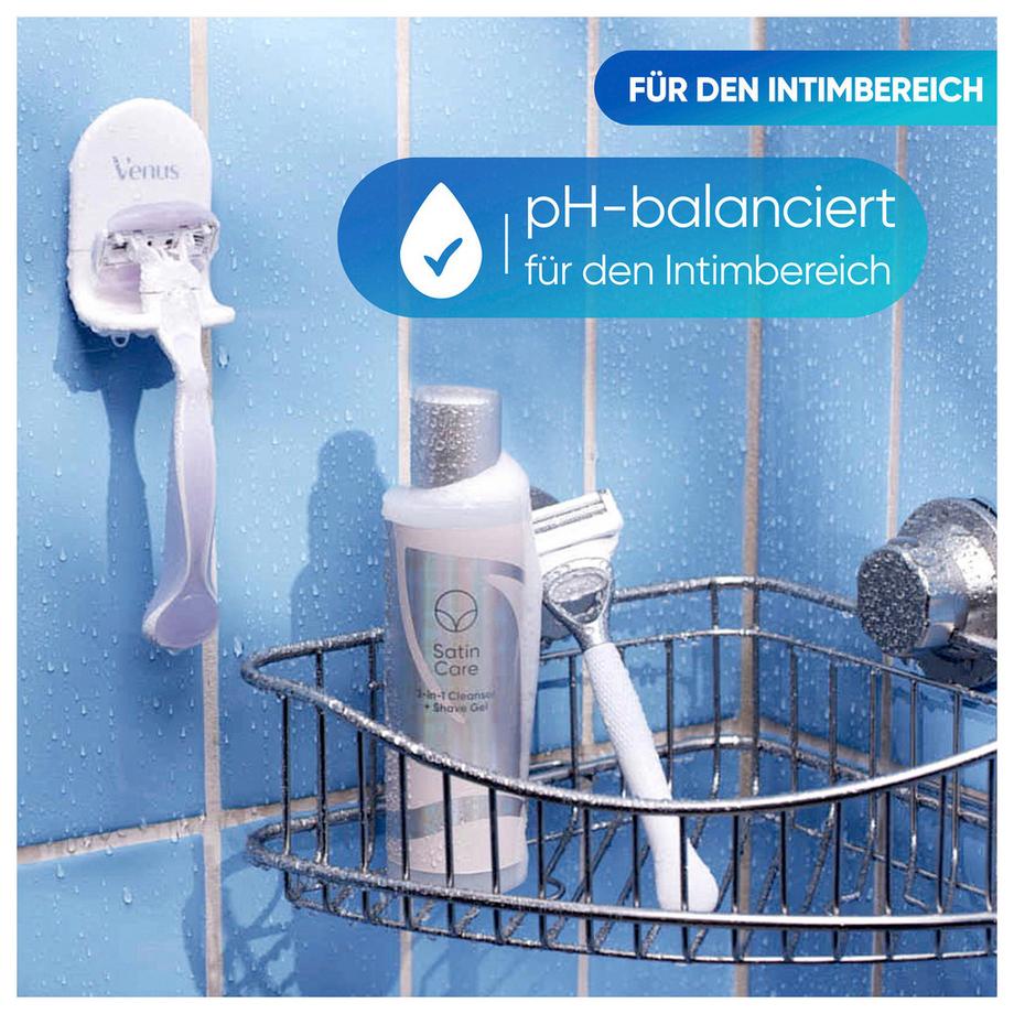 Gillette Venus Satin Care Satin Care Gel detergente e da barba 2 in 1 per la cura intima 