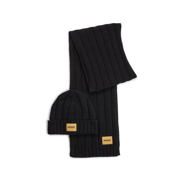 HUGO Schal und Mütze Geschenk-Set  