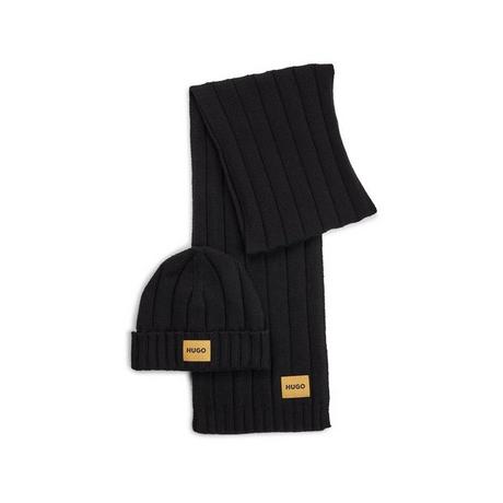 HUGO Schal und Mütze Geschenk-Set  