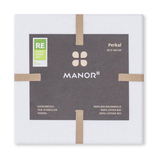 Manor Percale Uni Taie d'oreiller  