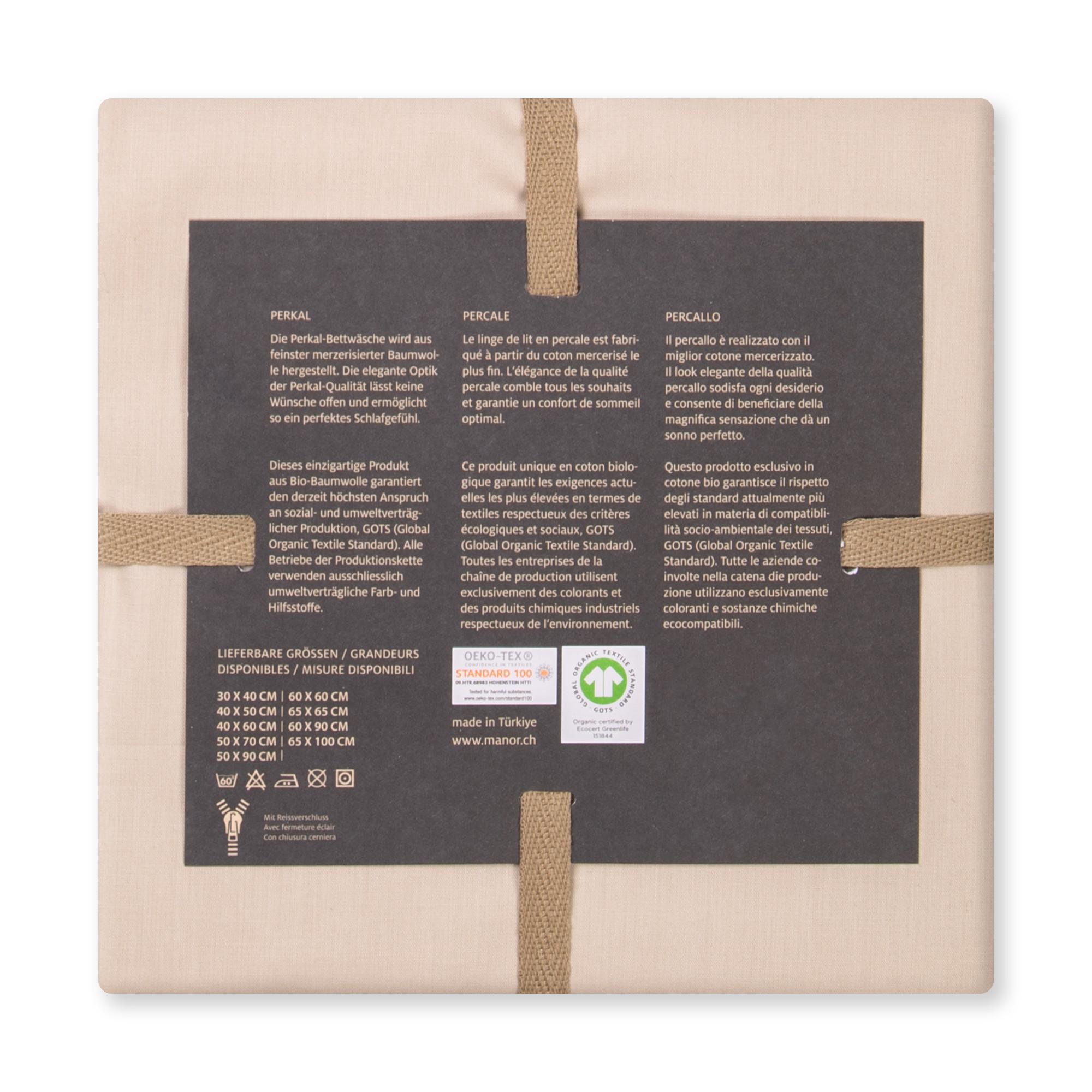 Manor Perkal Uni Kissenbezug  