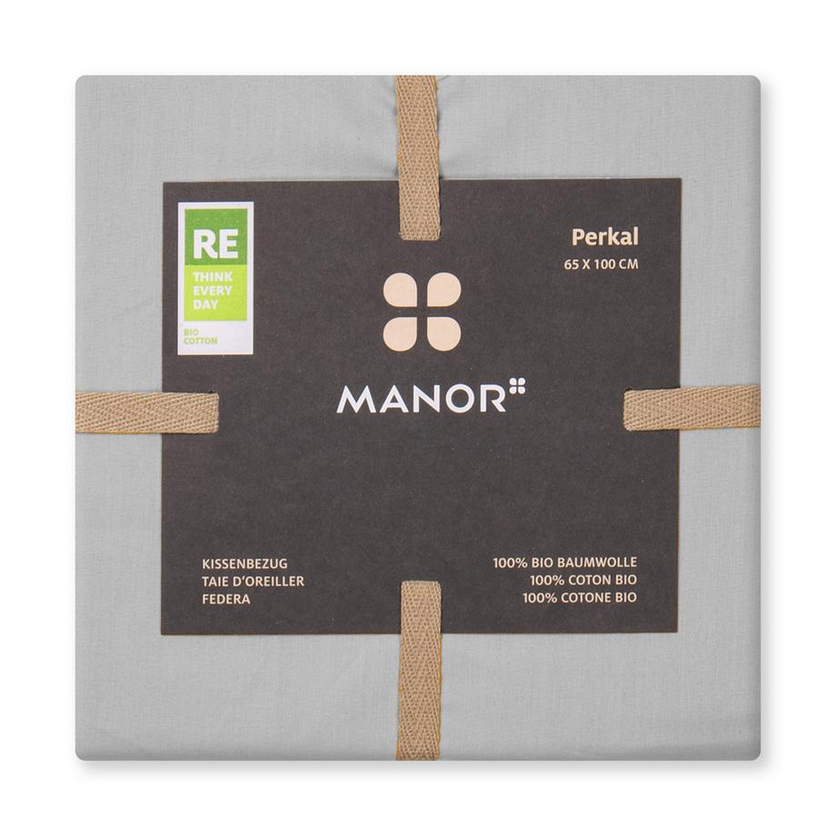 Manor Percale Uni Taie d'oreiller  