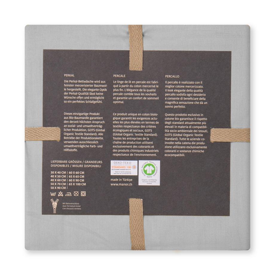 Manor Percale Uni Taie d'oreiller  