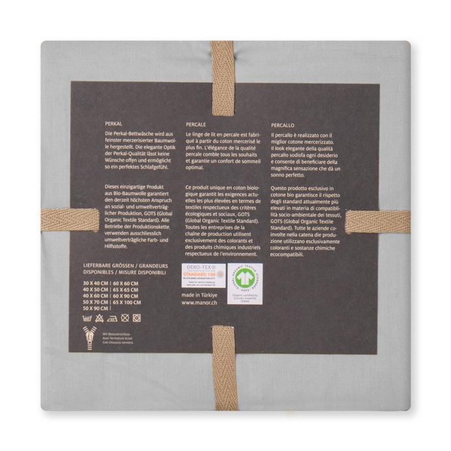 Manor Percale Uni Taie d'oreiller  