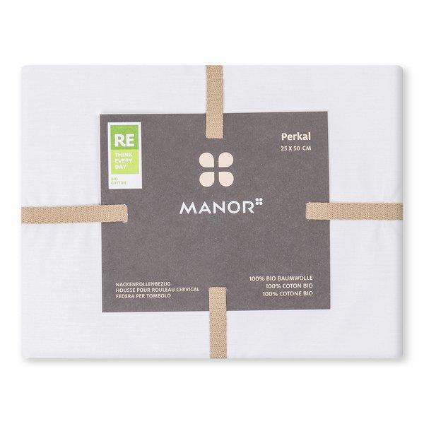 Manor Housse de traversin Percale Uni  