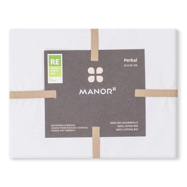 Manor Housse de traversin Percale Uni 