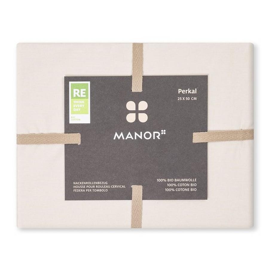 Manor Housse de traversin Percale Uni  