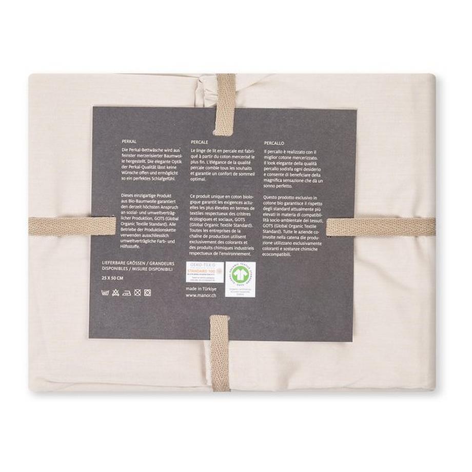 Manor Housse de traversin Percale Uni  