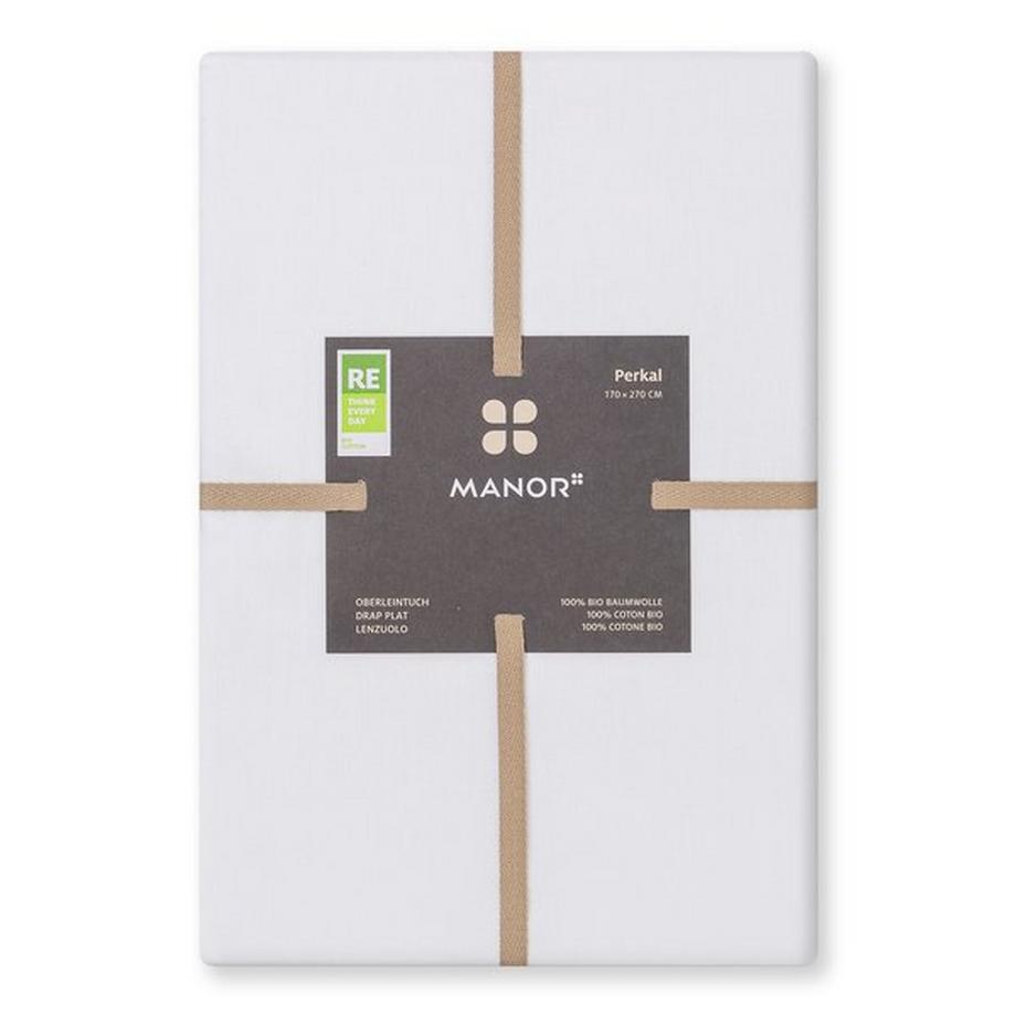 Manor Percalle Uni Lenzuolo con Angoli  