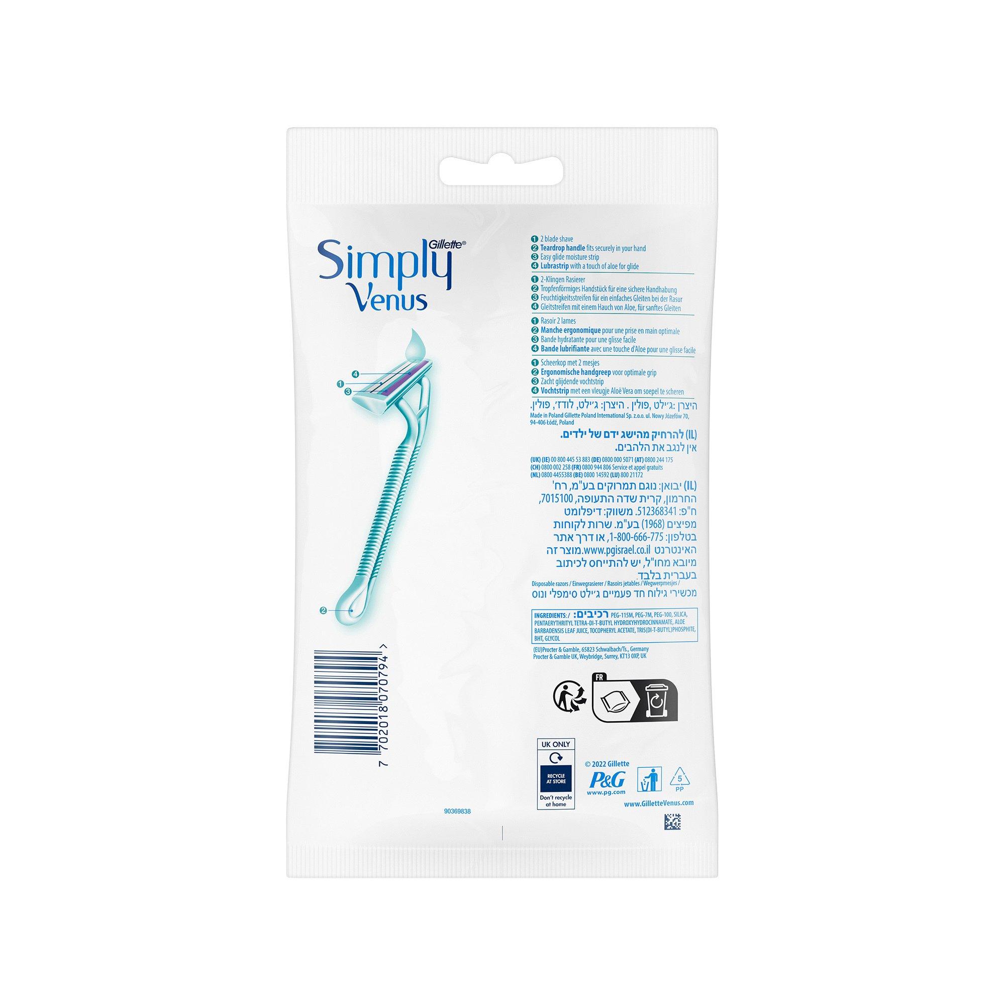 Gillette Venus  Einwegrasierer, Simply Venus 2 