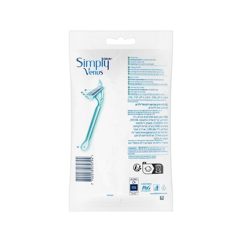 Gillette Venus  Einwegrasierer, Simply Venus 2 