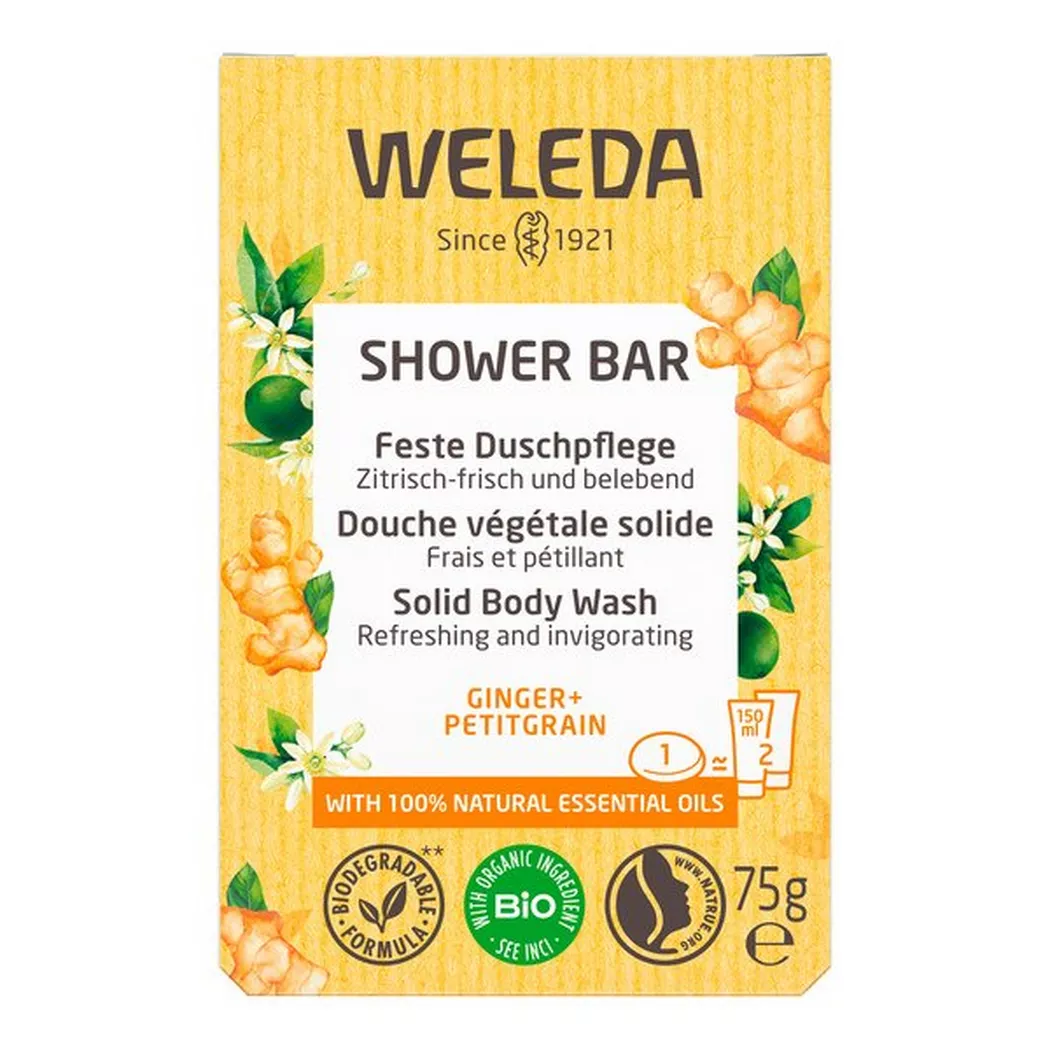 Weleda Ginger Petitgrain Solid Shower Bar