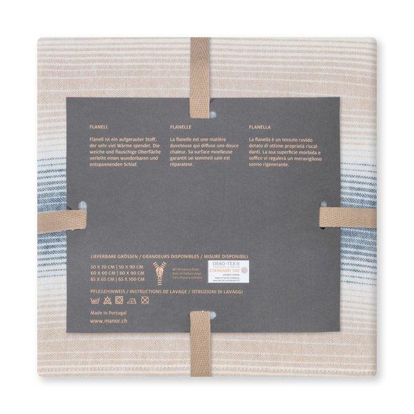 Manor Fabia Taie d'oreiller en flanelle rayée  