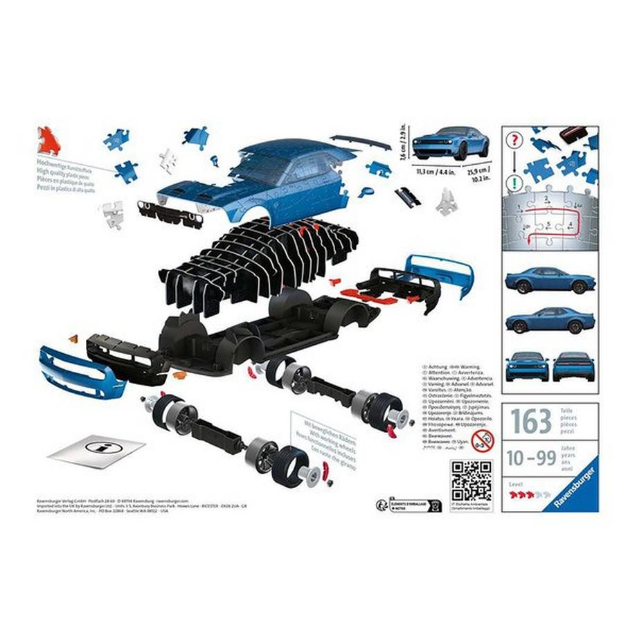 Ravensburger  Dodge Challenger SRT Hellcat Redeye Widebody, 163 Teile 