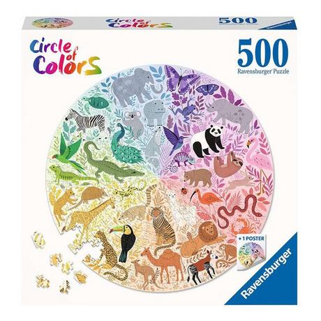 Ravensburger  Circle of Colors - Animali, 500 pezzi 