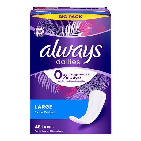 always Extra Protect Large BigPack Dailies Large 0 % Extra Protect Slipeinlagen 