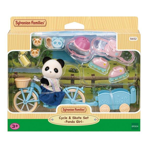 Sylvanian Families  Set bici e pattini - ragazza panda 