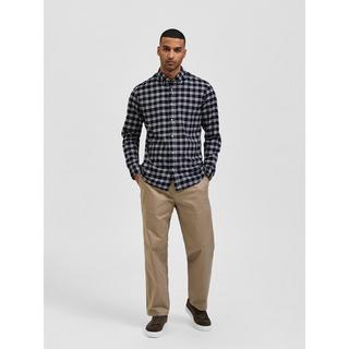 SELECTED Flanell Slim Fit Langarmhemd  